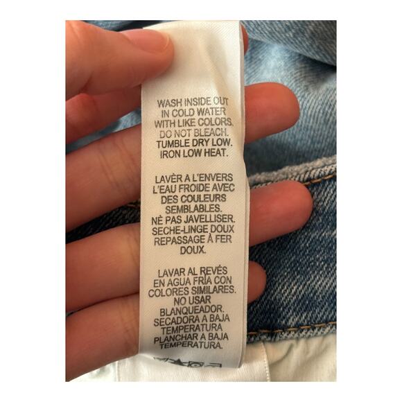 Good American GLS731T Good Legs Distressed straight Jeans blue size 30 - Picture 6 of 7